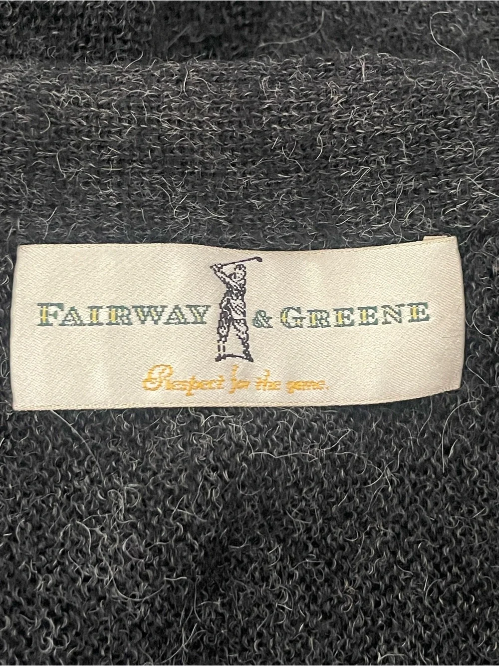 Vintage Fairway & Greene Button-Front Alpaca Sweater Classic V-Neck Vest.